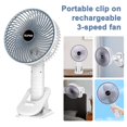 thumbnail image 4 of Nuevo ventilador pequeño multifuncional de refrigeración, ventilador portátil de escritorio para estudiantes con clip, ventilador pequeño de mano con carga USB, 4 of 7