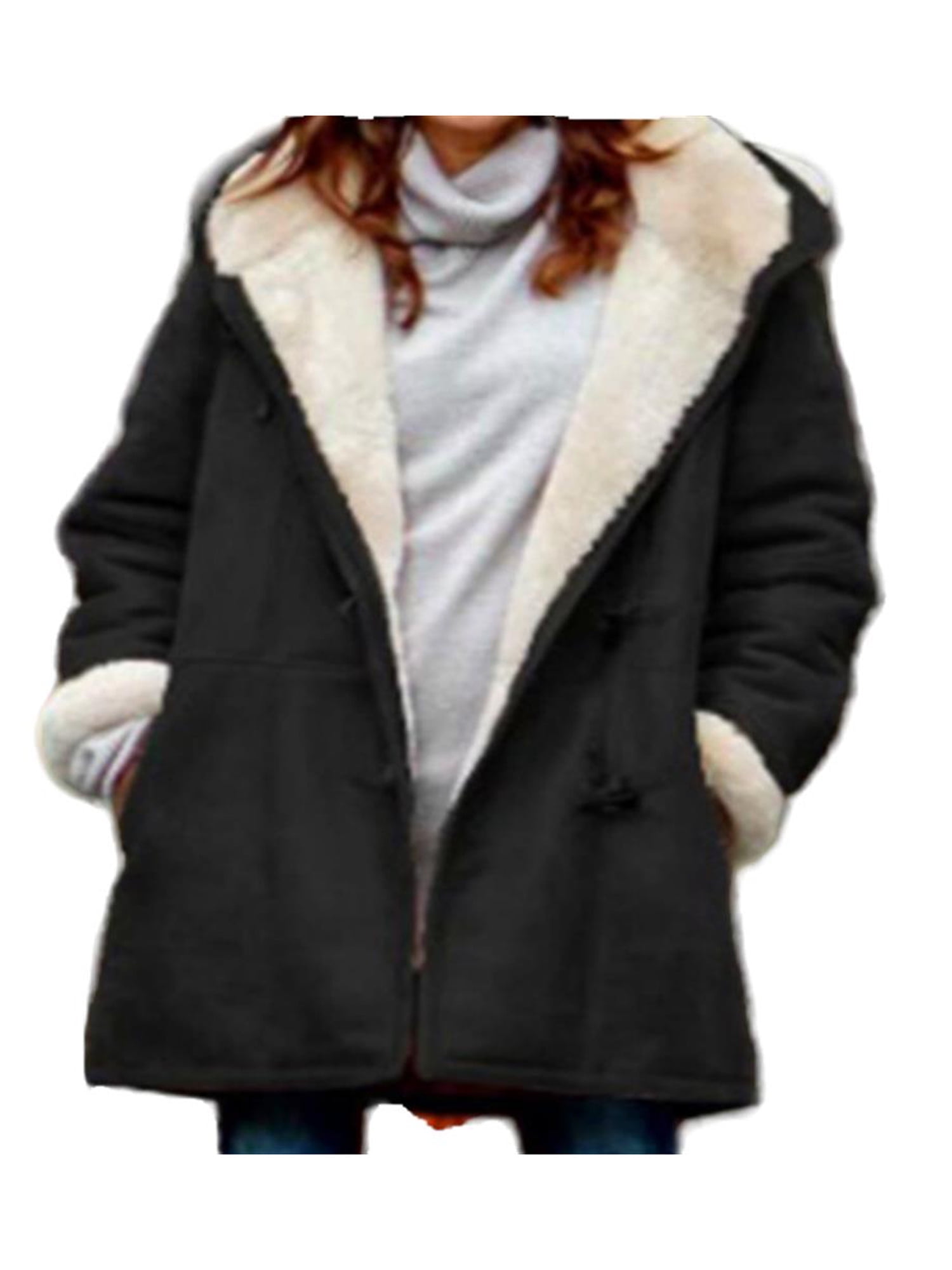 ladies fleece duffle coat