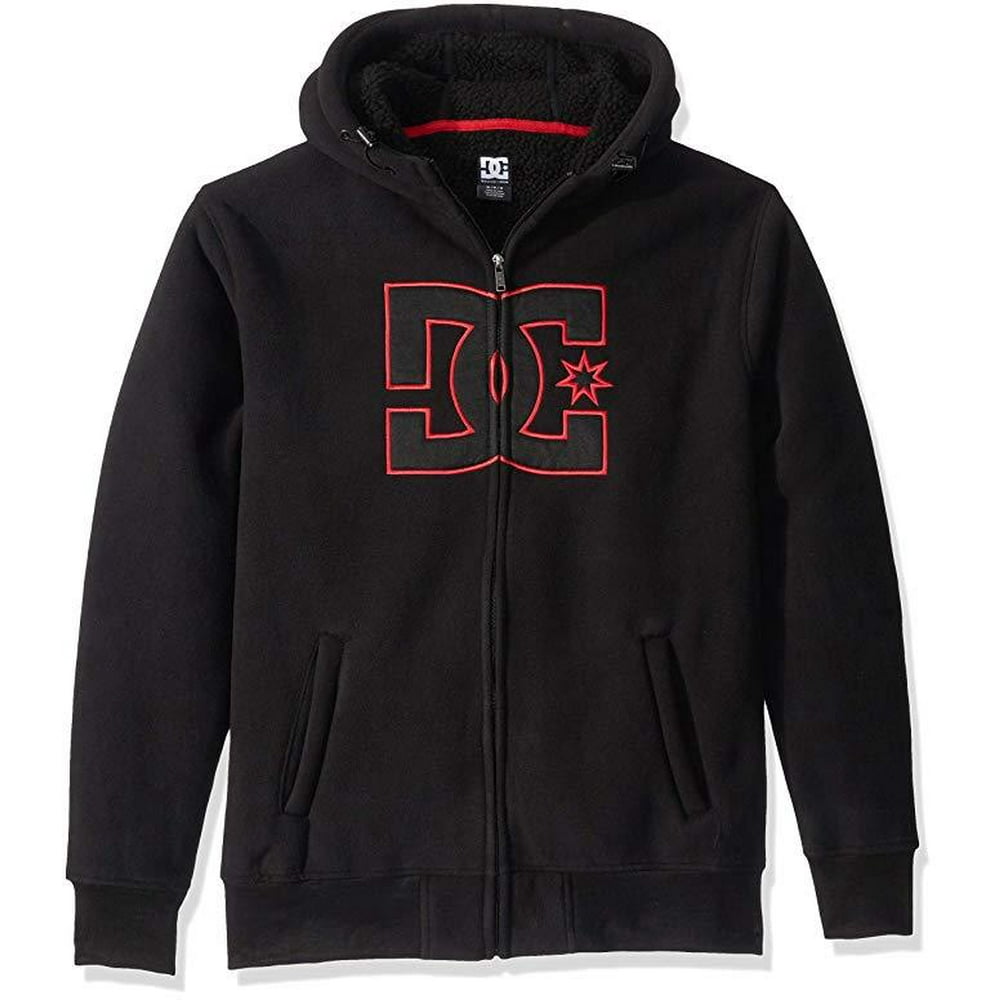 DC Comics Mens DC (Anthracite) New Star Sherpa Zip Hoodie SMALL