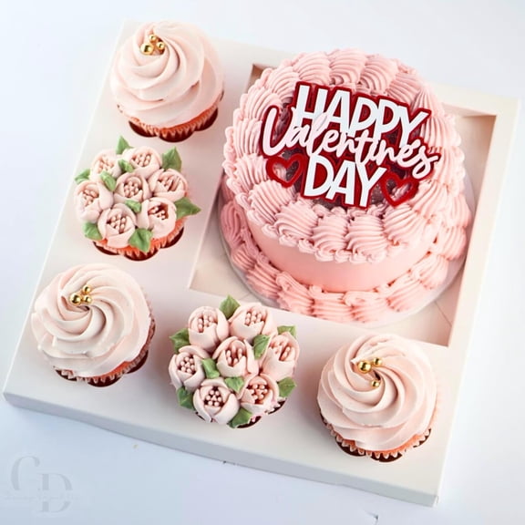 Bento Cupcake and cake box, 5 cupcake cavity space and 1 4-5in cake slot, white box with clear lid- 5 pack