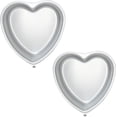 thumbnail image 1 of Juego de 2 Moldes de Aluminio en Forma de Corazón de 8 Pulgadas para Hornear Pasteles de Boda y San Valentín, 1 of 5