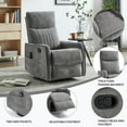 thumbnail image 3 of Segmart 360° Rocking Manual Recliner,Swivel Recliner Chair with Heat and Massage,Chenille Fabric Medium-Firm Seat for Living Room,Dark Grey, 3 of 8