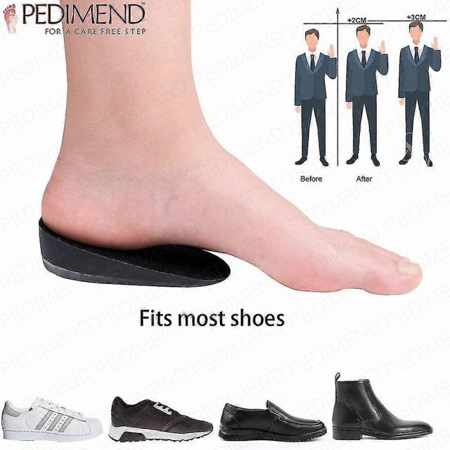 Pedimend Invisible Heel Lift Inserts (2pcs) - Height Increase Insole - Seller Hvg X[s