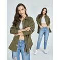 thumbnail image 3 of SSLR Womens Corduroy Shacket Jacket Shirt Oversized Button Down Shirts Long Sleeve Casual Tops, 3 of 8