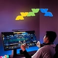 thumbnail image 4 of Lámpara de empalme triangular, lámpara cuántica, tablero de luz impar de tres lados, lámpara de ambiente de fondo para TV de hogar inteligente de deportes electrónicos, 4 of 5