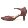 thumbnail image 3 of Brinley Co. Womens Faux Leather Comfort Sole D'orsay Ankle Strap Almond Toe Heels, 3 of 6