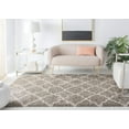 thumbnail image 3 of SAFAVIEH Hudson Jaye Geometric Shag Area Rug, Grey/Ivory, 7' x 7' Square, 3 of 10