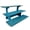 Blue, variant on 3-Tier Straight Retail Table Display Stand with Shelves for Products | 3 Step Straight Display Rack for Counter Top, Craft Shows, Farmers Market, Trade Shows, Pop ups, Soap Display, Candles (Ebony)