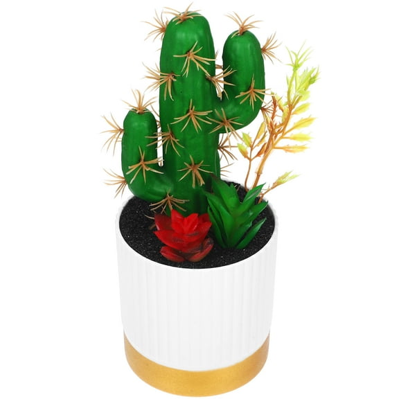 Artificial Cactus Fake Plants Tabletop Decoration Cactus Figurines Plants Figurines