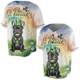 thumbnail image 3 of Happy St. Patrick’s Day French Bulldog with Green Hat Shamrocks Rainbow All Over Print 3D Baseball Shirt Dog Lover Gifts Softball Sport - 03007, 3 of 6