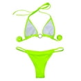 thumbnail image 4 of CHUOU Women Bandeau Bandage Bikini Set Push Up Brazilian Swimwear Beachwear Swimsuit, 4 of 5