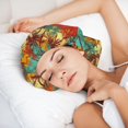 thumbnail image 6 of Logiee Colorful Hawaii Palms Print Silk Bonnet Satin Bonnet for Sleeping Women and Men,Double Layer Hair Bonnet for Curly Braids Hair, 6 of 6