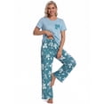 thumbnail image 4 of DAKIMOE Womens Pajama Sets 2 Piece Sets for Women Summer Sets Short Sleeve Pajamas Lounge Set Casual Sleepwear Loungewear PJS, S-XXL, 4 of 9