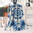 thumbnail image 2 of Indigo Tie Dye Star Blanket,Comfortable Soft Flannel Throw Blanket,All Season,Warm Lightweight Blankets for Sofa Bed Couch Living Room Chair,40"x50", 2 of 4