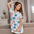 thumbnail image 3 of Disketp Sea Turtle for Womens Short Sleeve Sleepshirt Scoopneck Cute Nightdress Comfy Nightgown, 3 of 6