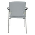 thumbnail image 4 of Pemberly Row Chaise d'Invité en Similicuir Gris Anthracite avec Cadre Chromé, 4 of 5