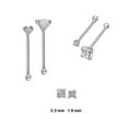 thumbnail image 2 of Nose Bone Stud 14Kt. Gold with Prong Set Circular Cubic Zirconia 20ga, 2 of 2