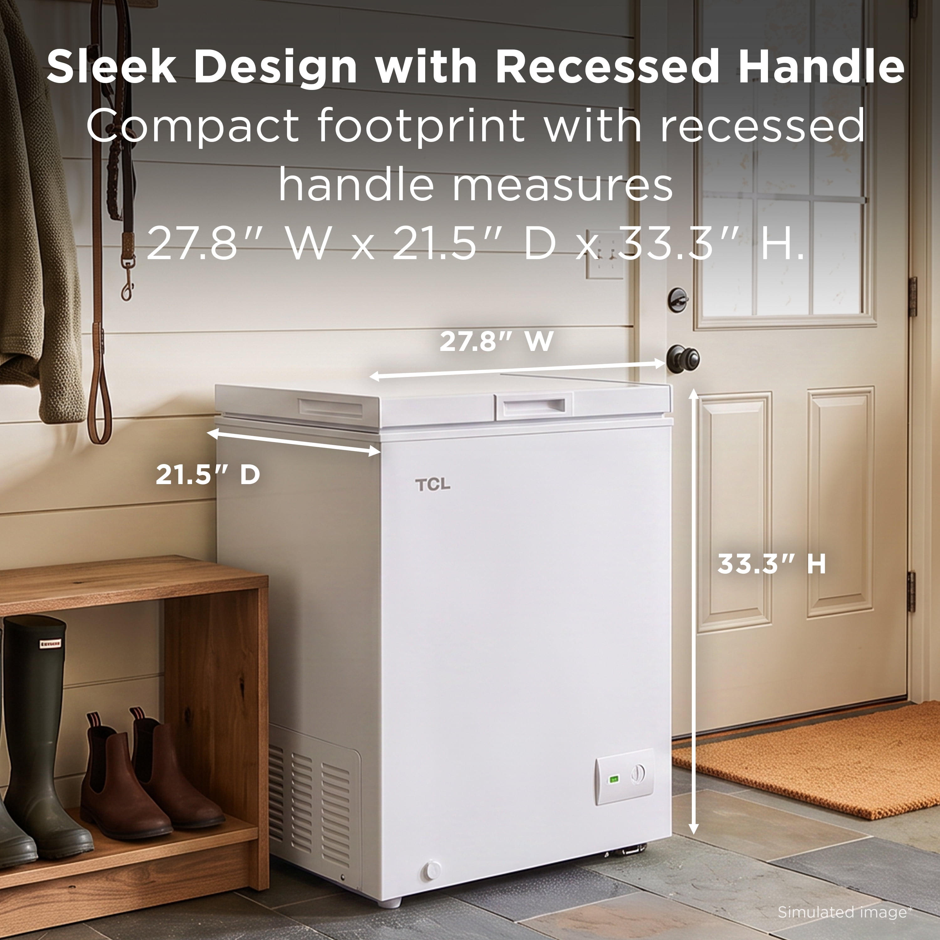 TCL 5.0 Cu. Ft Chest Freezer (White) - Garage Ready and Adjustable Thermostat – TFC050M4AW