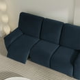 thumbnail image 3 of Grianlook Plain Armchair Cover Stretch Sofa Covers Elastic Slipcover Solid Color Couch Cover Furniture Protector Navy Blue 2 Seat, 3 of 9
