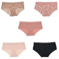 thumbnail image 3 of Marilyn Monroe Women's Seamless Banded Hipster Panties 5 Pack - Cheetah & Floral Pinks - X-Large, 3 of 10