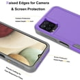 thumbnail image 6 of For Samsung Galaxy A03S A13 A14 A23 A32 A34 A53 A54 5G Case,Njjex 2 in 1 PC Phone Case ,Rubber & Rugged Shockproof Full Body Protection Case Cover-Purple, 6 of 6