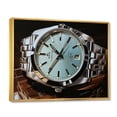 thumbnail image 2 of Designart "Silver Dawn Timepiece Luxury Watch II" Fashion Floater Framed Canvas Wall Art, 2 of 7