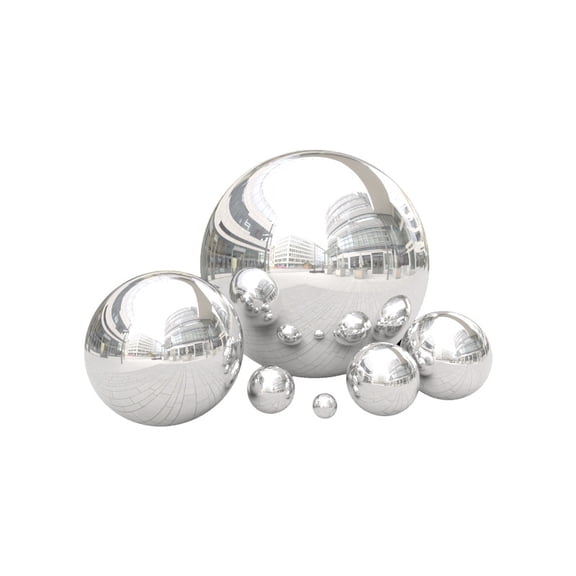 EXHUMKY Hollow Polished 6pcs Stainless Steel Spheres BERTDOMD for Garden and Pool Decor