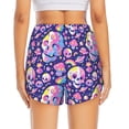 thumbnail image 4 of Uemuo Skull colorful mushroom Pattern Women's Athletic Shorts High Waisted Running Shorts with Liner Pockets Gym Elastic Workout Shorts-X-Large, 4 of 9