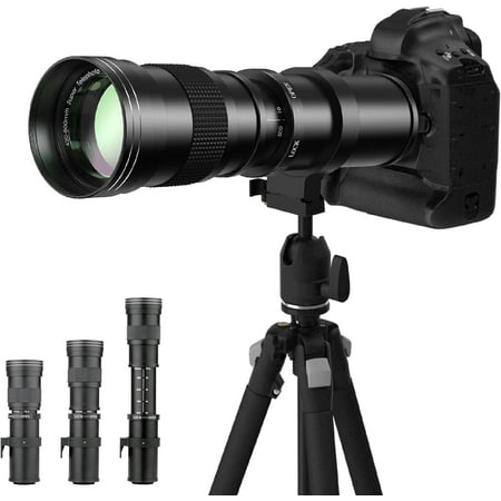 COMMANDER OPTICS 420-800mm f/8.3 Manual Telephoto Zoom Lens for Canon EOS 80D, 90D, Rebel T3, T3i, T4i, T5, T5i, T6, T6i, T6s, T7, T7I, SL1, SL2, EOS 70D, 77D, 80D, EOS 5D, II/III/IV, 6D | Camera Lens