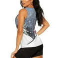 thumbnail image 3 of Fotbe Watercolor Winter Landscape For Christmas Blusas Sin Mangas para Mujer – Estilo Casual, Corte Suelto, Slim-Fit, Cuello Redondo Deportivo, Tops de Verano para Gimnasio y Yoga-XX-Large, 3 of 7