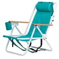 thumbnail image 6 of Backpack Beach Chairs for Adults,2 Pack Folding Heavy Duty Camping Chair with Large Pockets and Cup Holder,Adjustable high Beach Lounge Chairs with Towel Rack for Outdoor,Travel (Green), 6 of 15