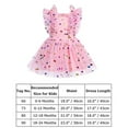 thumbnail image 5 of IBTOM CASTLE Toddler Baby Girls 1st Birthday Outfit Princes Dress with Diaper Cover Lace Ruffles Romper Tutu for Cake Smash Photo Shoot 12-18 Months Pink Sequins, 5 of 9