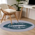 thumbnail image 4 of Round Rugs 4Ft, Teal Lip Round Area Rug Washable Indoor Throw Carpet, Kiss Love Grey Retro Art Soft Non Slip Circle Rug for Kitchen Nursery Room Home Decor Aesthetic, 4 of 8