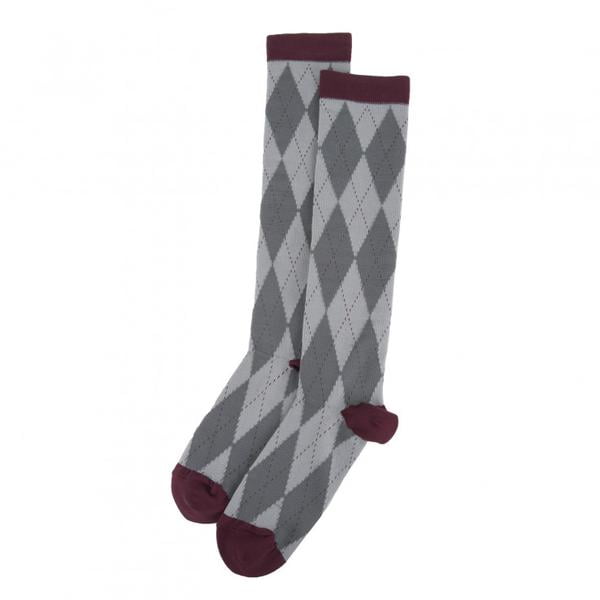 Travelon Flight Compression Socks Medium Gray Argyle