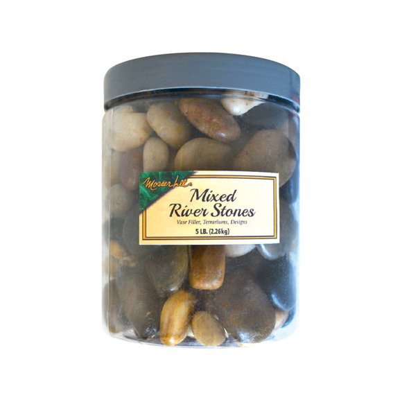 Relleno de jarrones Mosser Lee Mixed River Stones, surtidos de 2,27 kg