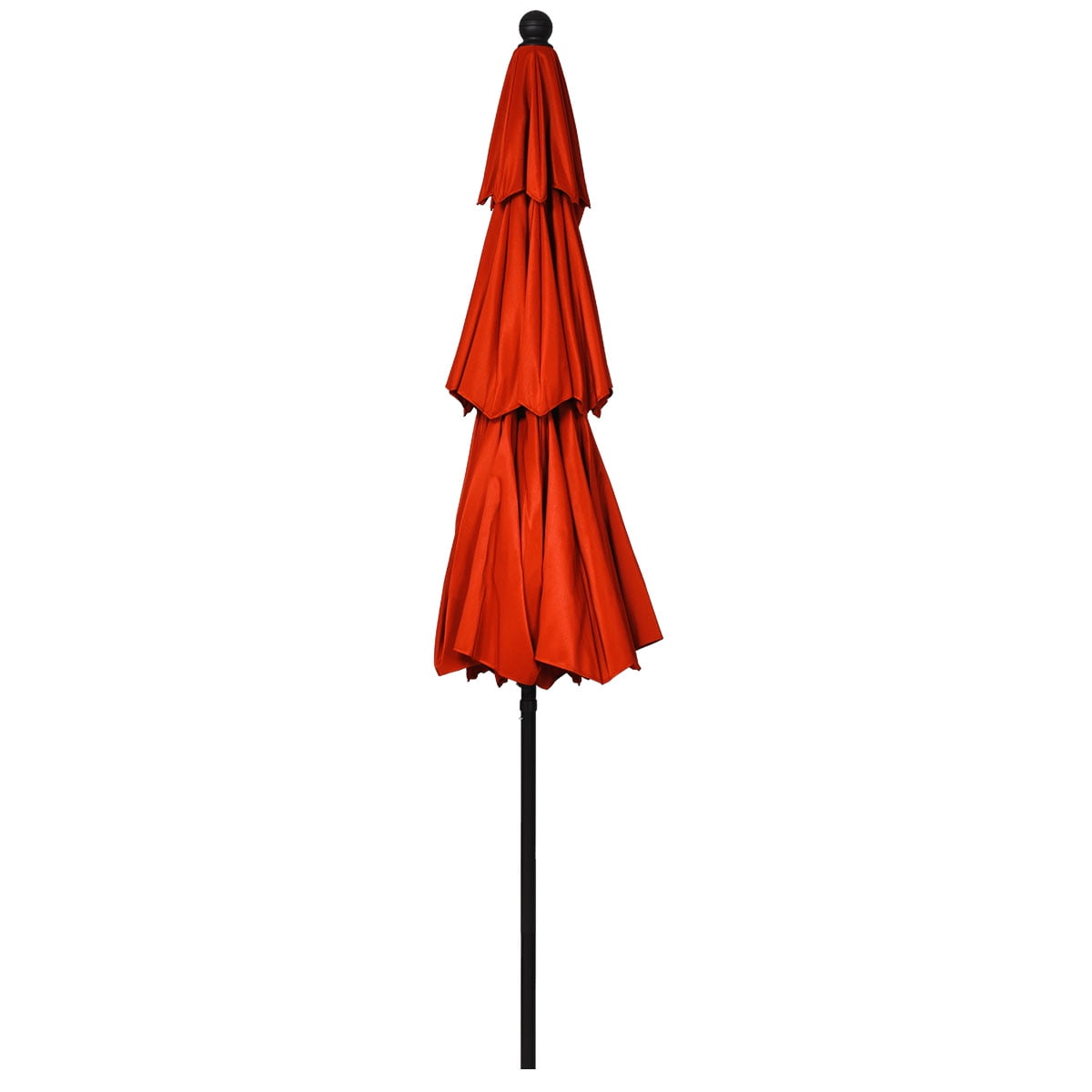 Topbuy Outdoor Auto-tilt Patio Market Umbrella W/ Double Vented Orange