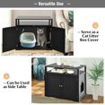 thumbnail image 6 of Spaco Wooden Cat Litter Box Enclosure Hidden Cat Washroom with Storage Layer-Black,Cat Litter Box Enclosure, Cat Litter Box Furniture, Pet Crate, Cat Washroom Cabinet, Fits Most Litter Box, 6 of 13
