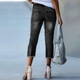 thumbnail image 4 of ASDFVBKG Cropped Jeans for Women Cropped Trendy Capri Jeans Stretch Denim Pull on Raw Hem Summer Capris Jeans Gray XXL, 4 of 4
