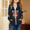 thumbnail image 2 of WAYUTE Girls Sweatshirts Long Sleeve Zip Up Hoodie with Cute Print Pullover for Kids and Toddler Casual Wear and Sports Outdoor Activities, 2 of 4