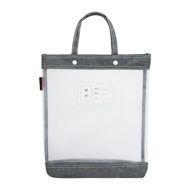 Porte-documents Organisateur Porte-Documents Étui de Transport avec Poignée Transparent Grande Capacité Sac de Rangement Portable pour Documents Organisateur Porte-Documents à Main