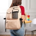 thumbnail image 4 of Paquete 20 piezas Mochila con múltiples bolsillos y ajuste lateral beige 32 x 45 x 15, 4 of 5