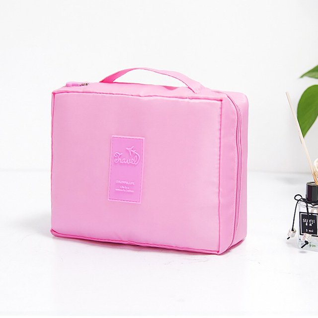 Bolsa de maquillaje grande para mujer, neceser de viaje, organizador de artículos de tocador, impermeable, almacenamiento femenino LIUWENJING unisex