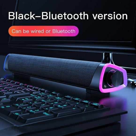 With RGB Light Speakers Computer Stereo 3D Surround Soundbar Bass Subwoofer V8 Speaker for Laptop PC Home Theater Caixa De Som