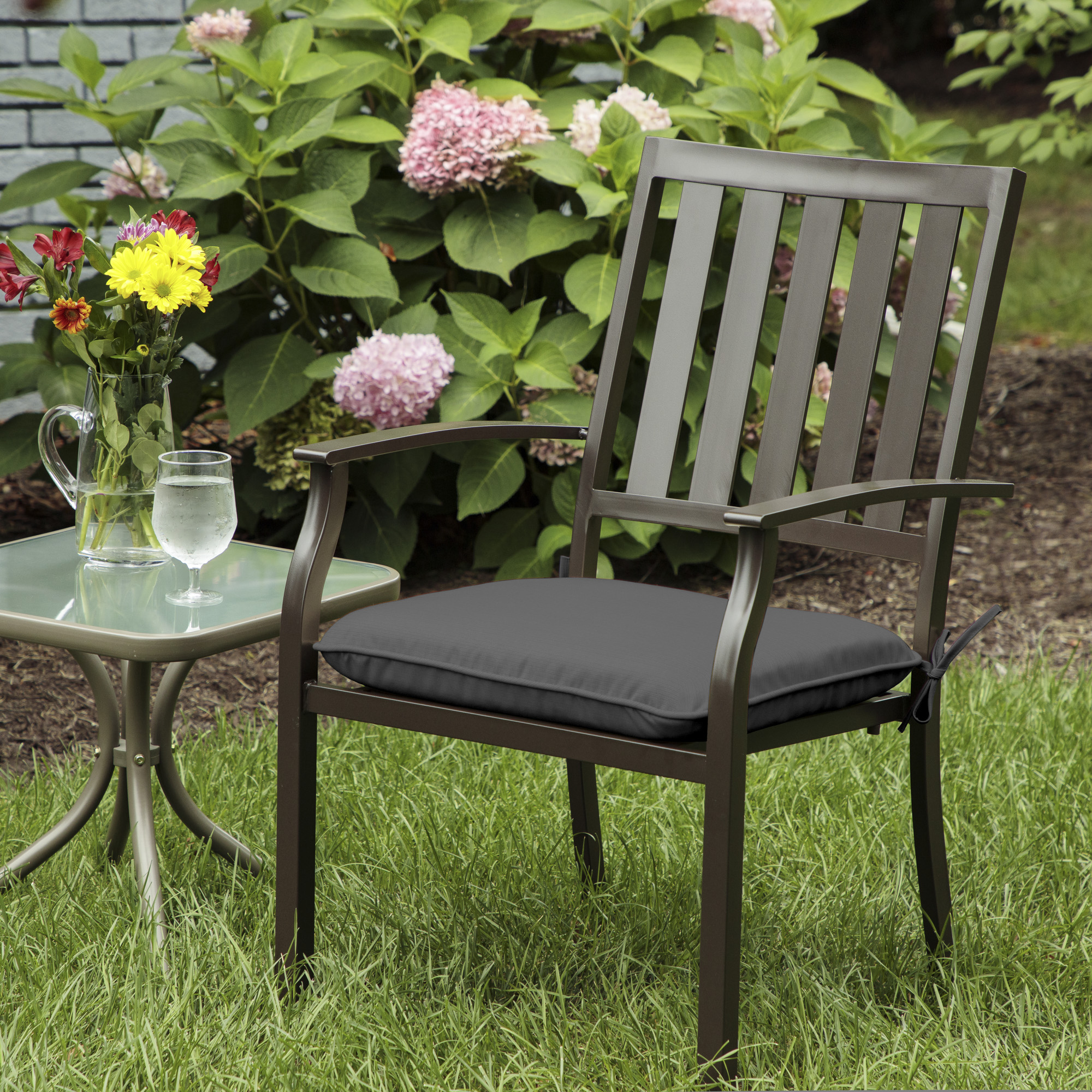 Better Homes & Gardens Gray 18" x 19 " Outdoor Seat Pad 2 Pack - image 3 of 8
