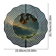 thumbnail image 4 of Metal Hanging Wind Spinners with Concentric Pattern Design - Surreal Spherical Figures for Enchanting Yard & Garden Decor, 4 of 6