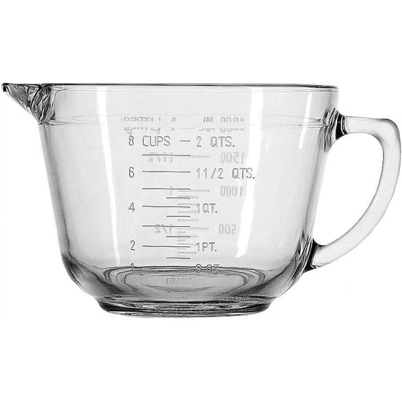 Batter Bowl, 2 Quart Glass Mixing Bowl