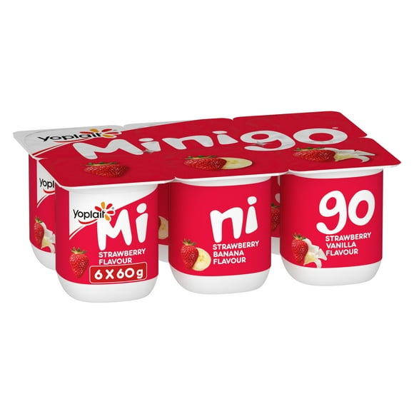 Yop Duo Minigo 3 %, saveurs variées, collations pour enfants, 60 g, 6 unités 6 x 60 g