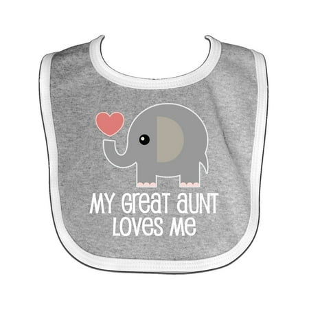 Great Aunt Bib - Great Aunt Loves Me Elephant Baby Bib