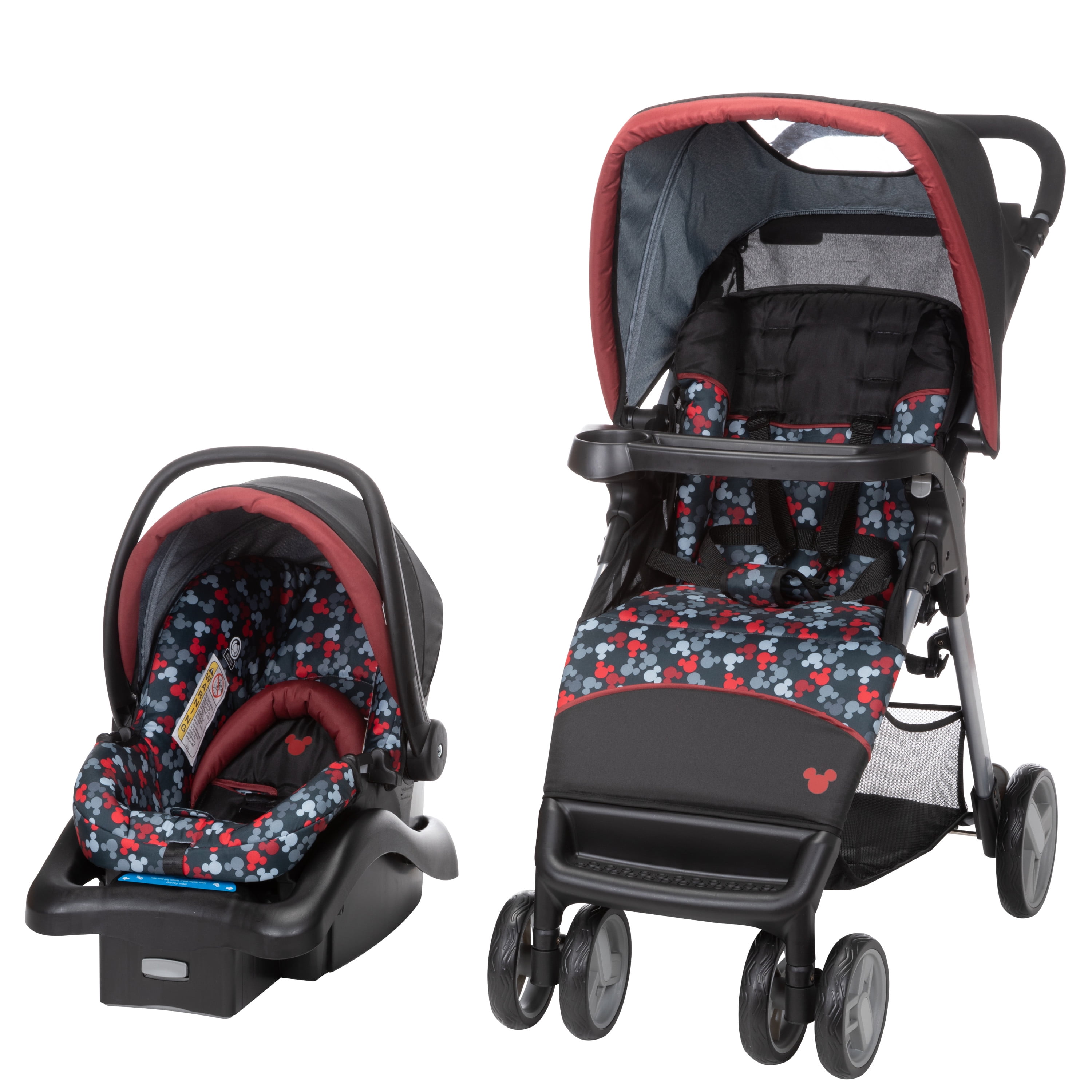 Disney Fold Travel System Stroller Rear Face Car Seat Combo Infant Baby Mickey 