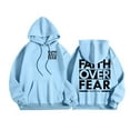 thumbnail image 2 of Christian Hoodies for Men 2025 Faith Over Fear Hoodie Hooded Sweatshirt with Pockets Pullover Hoodie Mens Hoodies, 2 of 7